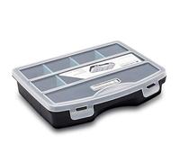 Navaris organizador de tornillos - Caja de almacenaje de plástico para bricolaje - Compartimentos de diferentes tamaños para almacenaje de tuercas