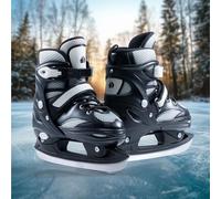 Navaris Patines Hielo Niña y Niño - Patines de Hielo Ajustables EU 39 a 42 - con Kit de Herramientas - con Asa para Transporte y Freno Reemplazable - Patinaje sobre Hielo Niños
