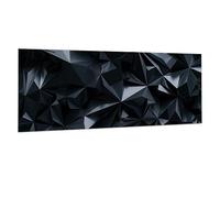 Navaris Pizarra magnética de cristal - Tablero imantado para colgar notas - Panel magnético de pared con imanes y diseño geométrico - 80 x 30 CM