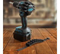 Navaris Porta Puntas - Organizador de Brocas - Correas Portapuntas para 8 Brocas - Fácil Acceso para Trabajos en Altura y Escalera - Accesorios para Taladro - Bit Holder Strap