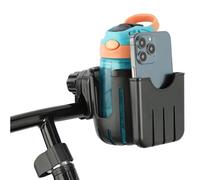 Navaris Posavasos Carro Bebe Universal - con Soporte para Móvil - Portavasos Bicicleta Silla de Ruedas Andador Patinete Eléctrico Cinta de Correr - Cup Holder para Carrito Bebé