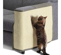 Navaris Rascador para Gatos - Protector para Esquina de sofá o sillón - Afilador de uñas de sisal para Mascotas - para el Lado Izquierdo en marrón