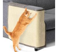 Navaris Rascador para Gatos - Protector para Esquina de sofá o sillón - Afilador de uñas de sisal para Mascotas - para el Lado Derecho en marrón