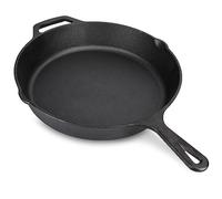 Navaris Sarten Hierro Fundido Induccion 25 cm - Sartenes de Hierro Fundido Induccion Vitrocerámica Horno Barbacoa Cocina de Gas - Sartén Antiadherente 25 cm con 2 Asas - Cast Iron Pan
