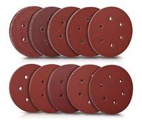 Navaris Set de 100x papel de lija - Papeles para lijadora excéntrica de 150 MM - 10 unidades de grano P40 P60 P80 P100 P120 P180 P240 P280 P320 P400