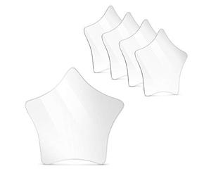 Navaris Set de 5X Espejo de Pared Autoadhesivo - Espejos de 15 x 15 CM de Pared en Forma de Estrella con Pegatina - Decoración Adhesiva para la Pared