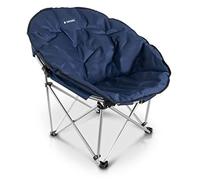 Navaris Silla Redonda Plegable - Asiento para Camping con Bolsa - Silla portátil para Acampada - Silla para el Aire Libre Pesca Playa