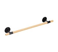 Navaris Toallero de pared de bambú - Perchero para toallas de baño trapos de cocina - Soporte de barra con material de montaje - 43.5 x 6.5 x 10 CM