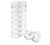 Navaris Tope Puerta Pomo de PVC - Set 8X Tope Ventana y Puerta Manilla Transparente - Topes para Puertas y Ventanas Protectores para Picaporte de Goma