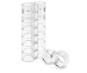 Navaris Tope Puerta Pomo de PVC - Set 8X Tope Ventana y Puerta Manilla Transparente - Topes para Puertas y Ventanas Protectores para Picaporte de Goma