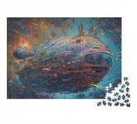 Nave Espacial Ciencia Ficción Mundo Submarino Puzzle de 1000 Piezas Puzzle para Adultos Relajación Enfoque Decoración Hogar Regalo 70x50cm/1000pcs