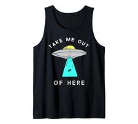 Nave Espacial de Alien UFO (me llamaré aquí y Take me out Alien) Camiseta sin Mangas