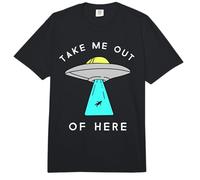 Nave Espacial de Alien UFO (me llamaré aquí y Take me out Alien) Comfort Colors Adult Heavyweight T-Shirt