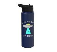 Nave espacial de Alien UFO (me llamaré aquí y take me out Alien) Stainless Steel Insulated Water Bottle