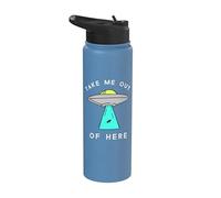 Nave espacial de Alien UFO (me llamaré aquí y take me out Alien) Stainless Steel Insulated Water Bottle