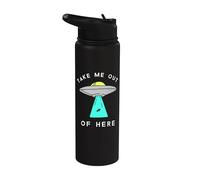 Nave espacial de Alien UFO (me llamaré aquí y take me out Alien) Stainless Steel Insulated Water Bottle