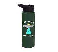 Nave espacial de Alien UFO (me llamaré aquí y take me out Alien) Stainless Steel Insulated Water Bottle
