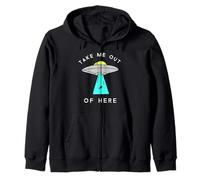 Nave Espacial de Alien UFO (me llamaré aquí y Take me out Alien) Sudadera con Capucha