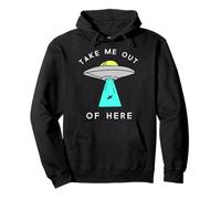 Nave Espacial de Alien UFO (me llamaré aquí y Take me out Alien) Sudadera con Capucha