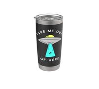 Nave espacial de Alien UFO (me llamaré aquí y take me out Alien) Vaso térmico de acero inoxidable de doble pared