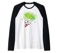 Nave Espacial de un Agujero de Gusano Camiseta Manga Raglan