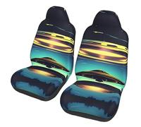 Nave espacial Descend Dua Sarung JOK Mobil,& Sarung JOK Mobil Depan, Cocok Untuk Sebagian Besar Mobil, SUV, Truk, Van, Dll.