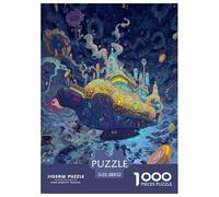 Nave Espacial psicodélica Puzle Juguete EduGatoivo Decoración del Hogar 1000 Piezas The Psychedelic Voyage Rompecabezas Imposible Juego De Habilidad para Adultos 52x38cm/1000pcs