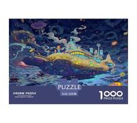 Nave Espacial psicodélica Puzle Regalo Creativo Decoración Familiar 1000 Piezas The Psychedelic Voyage Rompecabezas Juguetes Desafiantes Juego De Habilidad para Adultos Y Niños 52x38cm/1000pcs