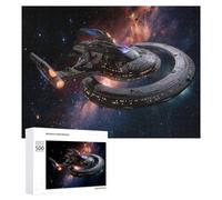 Nave Espacial Puzzle 500 Piezas Obra De Arte 3D Objeto astronómico Barco de Guerra Espacial Rompecabezas Impossible para Adultos Y Niñas A 14 Años Desafío Intelectual DIY Moderno Familiar 500 PCS