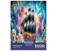 Nave Fantasma 1000 Piezas Barco Pirata Cat Rompecabezas Desafiantes Impossible Puzzle Juguetes Juego De Habilidad para Adultos Regalos 70x50cm/1000pcs