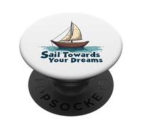 Navega hacia Tus sueños Inspirador Vela Náutica PopSockets PopGrip Adhesivo