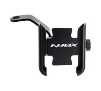 Navegació Soporte Teléfono Y Navegador GPS para Motocicleta para NMAX25 NMAX155 125 2015-2024 Espejo Retrovisor Manillar, Piezas Delantero Soportes De Placa(Negro 2)