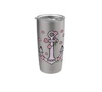 Navegación a Vela, Barco - Ancla Navegante Mom Mamá Vaso térmico de acero inoxidable de doble pared