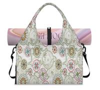 Navegación brújula mapa bolsa de lona deportiva con compartimento para zapatos, brújula fin de semana, bolsa de equipaje para cabina, gimnasio, yoga, viajes, color, L, Bolsa de viaje