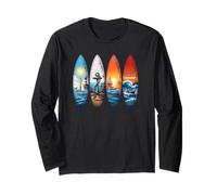 Navegación Marítima Temática Tablas Surfboard Manga Larga