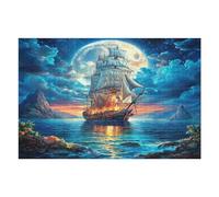 Navegación Velero Puzzle 1000 Piezas Desafío Intelectual 3D Realista el Barco marítimo Rompecabezas para Hombres Y Mujeres Obra De Arte Colorido Decoración Hogar 1000 PCS