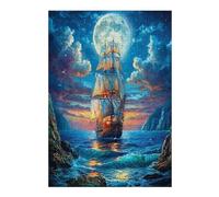 Navegación Velero Puzzle 300 Piezas Alivio De Estrés el Barco marítimo Rompecabezas para Hombres Y Mujeres Decoración Hogar Estera Portátil 3D Moderno 300 PCS