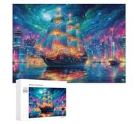 Navegación Velero Puzzle 300 Piezas Decorativo Hogar el Barco marítimo Obra De Arte Rompecabezas 3D para Familia DIY Creativo Desafío Intelectual Aliviar Estrés 300 PCS