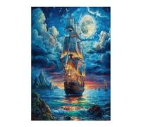 Navegación Velero Puzzle 300 Piezas Desafío Impossible el Barco marítimo Rompecabezas para Adultos Aliviar Estrés Decoración Hogar 3D Maquetas Construir 300 PCS