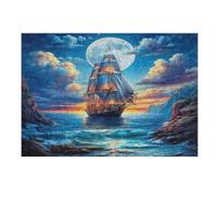 Navegación Velero Puzzle 300 Piezas Familiar Pasatiempo el Barco marítimo Rompecabezas 3D para Familia Juguete Educativo Construir Maquetas Aliviar Estrés 300 PCS