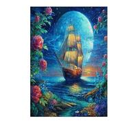 Navegación Velero Puzzle 300 Piezas Regalo Familiar el Barco marítimo Rompecabezas 3D Obra De Arte para Hombres Y Mujeres DIY Creativo Aliviar Estrés 300 PCS