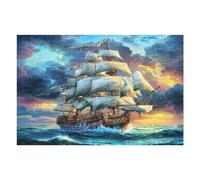 Navegación Velero Puzzles 1000 Piezas Maquetas Educativas 3D el Barco marítimo Rompecabezas para Familia Construir DIY Aliviar Estrés Decoración Hogar 1000 PCS