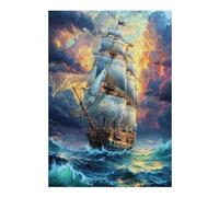 Navegación Velero Puzzles 300 Piezas Moderno Minimalista el Barco marítimo Rompecabezas Familiar para Adultos 3D Maquetas Construir Aliviar Estrés Decorativo 300 PCS