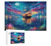 Navegación Velero Puzzles 300 Piezas Obra De Arte 3D Familiar el Barco marítimo Rompecabezas Colorido para Adultos Y Niños A 12 Años DIY Moderno Aliviar Estrés 300 PCS
