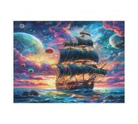 Navegación Velero Puzzles 500 Piezas Actividad Familiar el Barco marítimo Rompecabezas 3D para Familia Juguete Educativo Aliviar Estrés Decoración Hogar 500 PCS