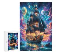 Navegación y velero Puzzle 1000 Piezas Decorativo Hogar el Barco de mar Obra De Arte Rompecabezas 3D para Familia DIY Creativo Desafío Intelectual Aliviar Estrés 1000 PCS