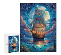 Navegación y velero Puzzle 500 Piezas Educativo 3D Familiar el Barco de mar Juego Intelectual para Niños A 12 Años Y Adultos Rompecabezas DIY Creativo Aliviar Estrés 500 PCS