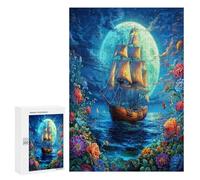 Navegación y velero Puzzles 300 Piezas Estrés Aliviar el Barco de mar Rompecabezas Circular para Adultos Y Niños A 12 Años 3D Maquetas Construir DIY Moderno Juguete 300 PCS