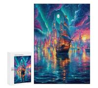 Navegación y velero Puzzles 300 Piezas Maquetas 3D el Barco de mar Construir DIY Moderno Rompecabezas para Niños A 12 Años Y Adultos Desafío Intelectual Aliviar Estrés 300 PCS