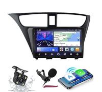 Navegador GPS Android 14 con Pantalla táctil para Honda Civic Hatchback (2012-2015). Radio QLED de 9 Pulgadas con Carplay,Bluetooth 5.0,Radio HiFi,FM,5G,WiFi,SWC,RDS,micrófono,M120S.